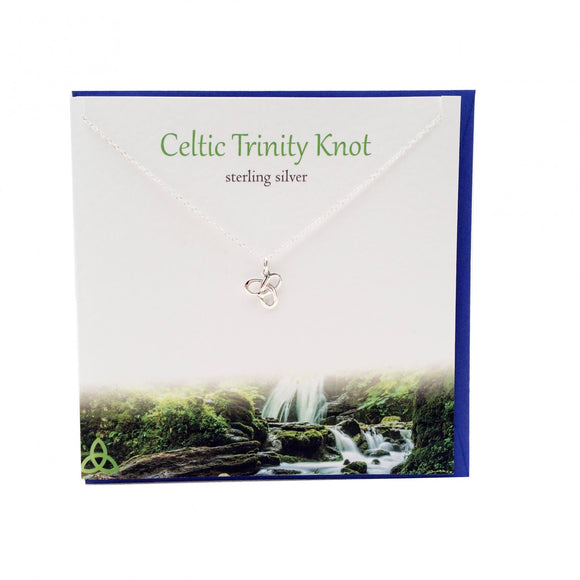 The Silver Studio Celtic Trinity Knot Necklace Pendant Card & Gift Set