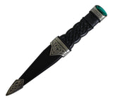 Stunning Glen Esk Celtic Knot Dress Stone Top Sgian Dubh Haggis Knife - Various Colours Available