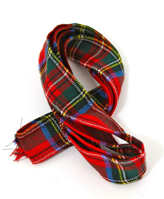 Wool Tartan Ribbon - 1" x 54" - Royal Stewart