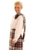 Scottish 100% Wool Tartan Ladies Mini Sash With Rosette - Royal Stewart Ancient
