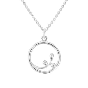 Glenna Jewellery Scottish Willow Sterling Silver Medium Pendant Necklace
