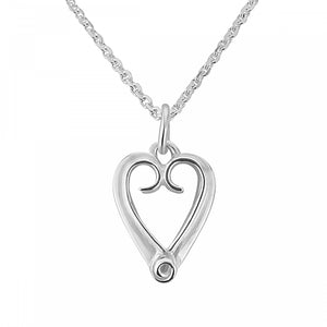 Glenna Jewellery Scottish Eternal Love Heart Sterling Silver Pendant Necklace
