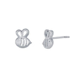 Christin Ranger Sterling Silver Bumble Bee Stud Earrings