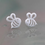 Christin Ranger Sterling Silver Bumble Bee Stud Earrings
