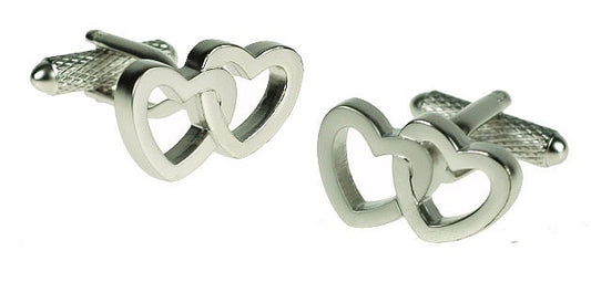 Interlocking Love Heart Cufflinks