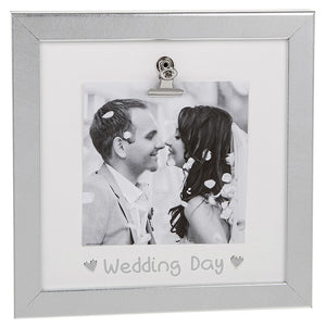 Joe Davies 4" x 4" Wedding Day Love Heart Clip Photo Picture Frame