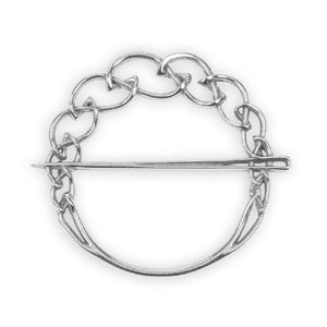 Stunning Pewter Pennanular Celtic Knot Loop Interlace Scarf Sash Ring