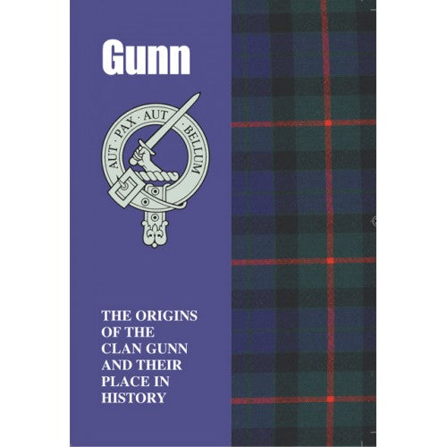 Lang Syne Products Scottish Clan Crest Tartan Information History Fact Book - Gunn