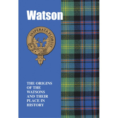 Lang Syne Products Scottish Clan Crest Tartan Information History Fact Book - Watson