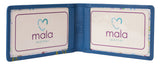 Mala Leather Blue 'Bella' Scottish Highland Cow Coo  ID / Card Holder Wallet - RFID Protected