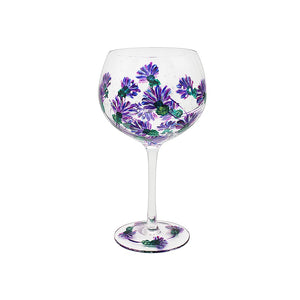 Lynsey Johnstone Hand Painted Scottish Thistle Gin Glass