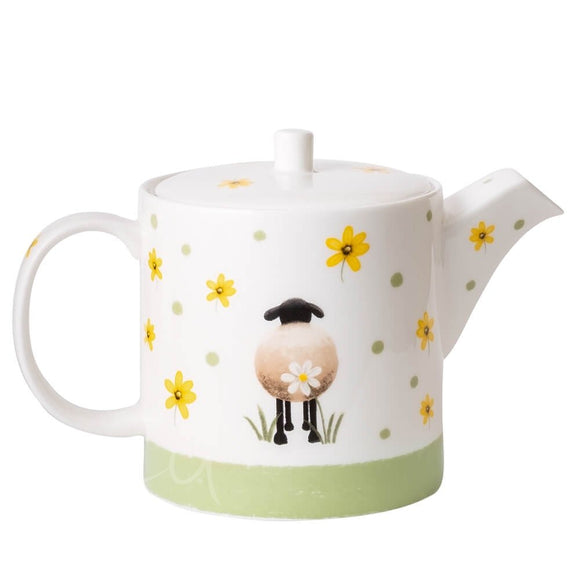 Lucy Pittaway Lovely Ceramic Sheep Daisy Flower Teapot