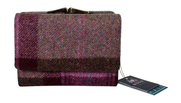 Glen Appin Of Scotland Authentic Moon Tweed Ladies Pink Purple Green Belby Short Purse Wallet