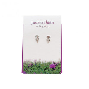 The Silver Studio Scotland Scottish Jacobite Thistle Stud Earrings Card & Gift Set