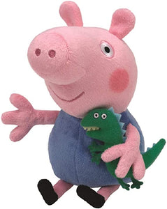 TY Beanie Babies Cuddly Plush Toy Peppa Pig & Teddy or George Pig & Dinosaur