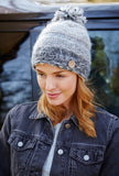 Sustainable Fair Trade Sierra Nevada Smoke Grey Natural Wool Bobble Beanie Hat