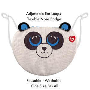 TY Beanie Boo Chidrens Face Mask - Bamboo the Panda