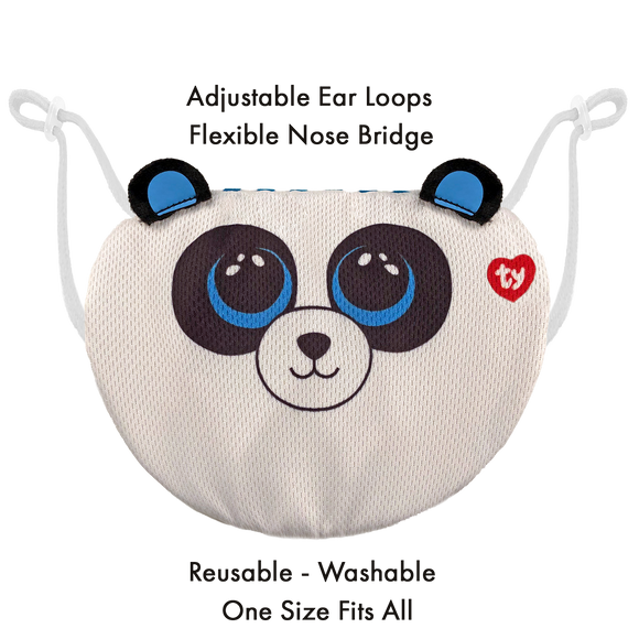 TY Beanie Boo Chidrens Face Mask - Bamboo the Panda