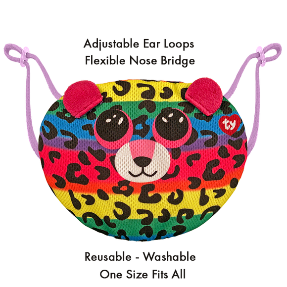 TY Beanie Boo Chidrens Face Mask - Dotty The Leopard