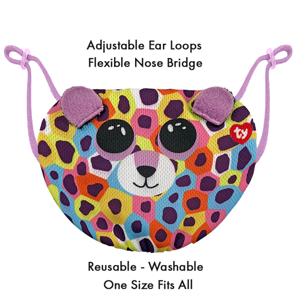 TY Beanie Boo Chidrens Face Mask - Giselle The Leopard