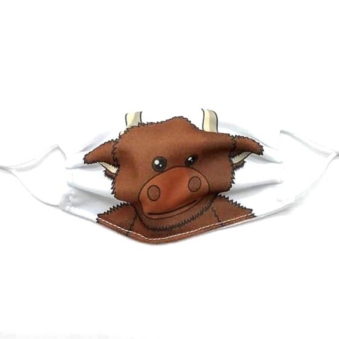 Highland Cow Pack of 2 Face Masks
