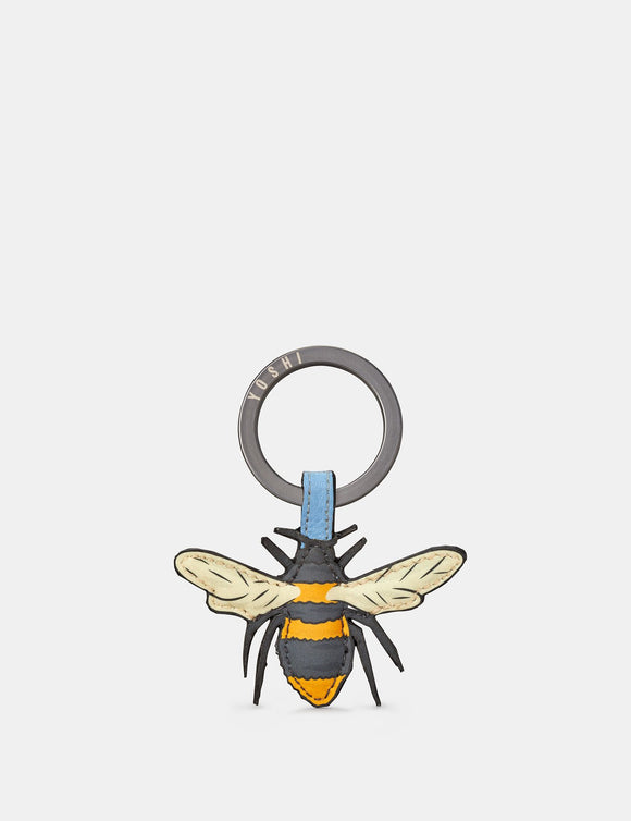 Yoshi Nappa Leather Busy Bumble Bee Keyring