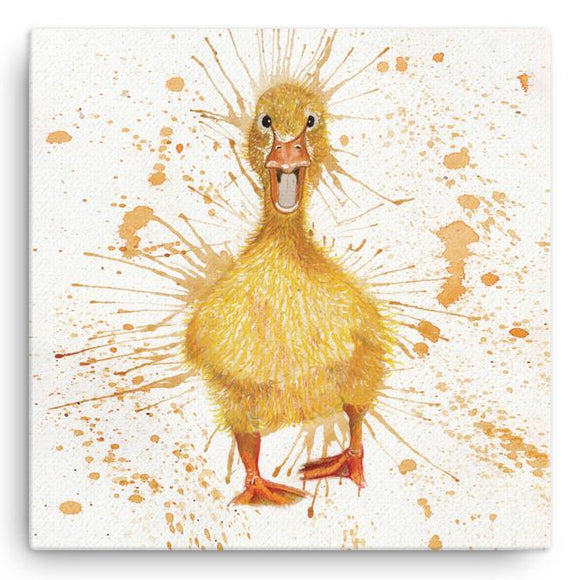 Wraptious Katherine Williams Splatter Duck Duckling Mini Canvas