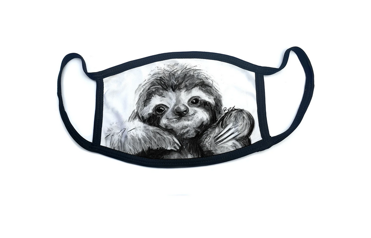 Smiling Sloth Adult Face Mask