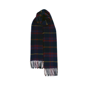 House Of Edgar 100% Lambswool Authentic Hebridean Blue Red Tartan Scarf - Highland Cathedral