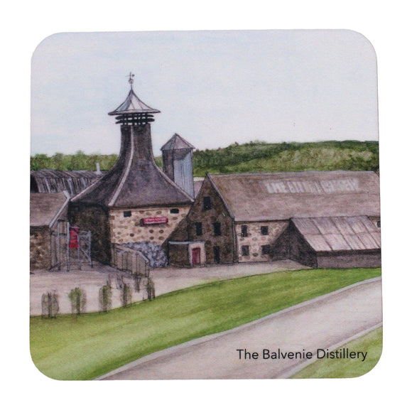 Kimberley Art Hand Painted Watercolour Scottish Distillery Coaster - The Balvenie