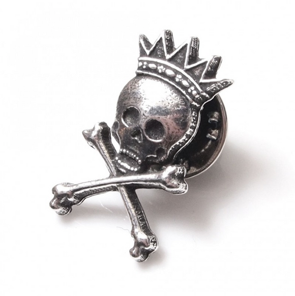 Stunning Scottish Pewter Clutch Pin - King Death