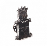 Stunning Scottish Pewter Clutch Pin - Memento Mori
