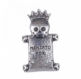 Stunning Scottish Pewter Clutch Pin - Memento Mori