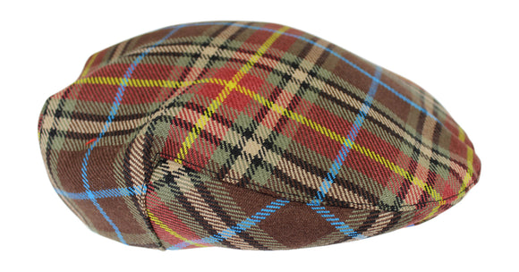 100% Regimental Heavy Weight Scottish Tartan Winter Wool Flat Cap - Brittany Walking