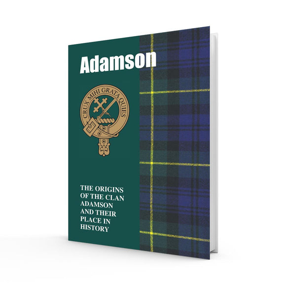 Lang Syne Scottish Clan Crest Tartan Information History Fact Book - Adamson