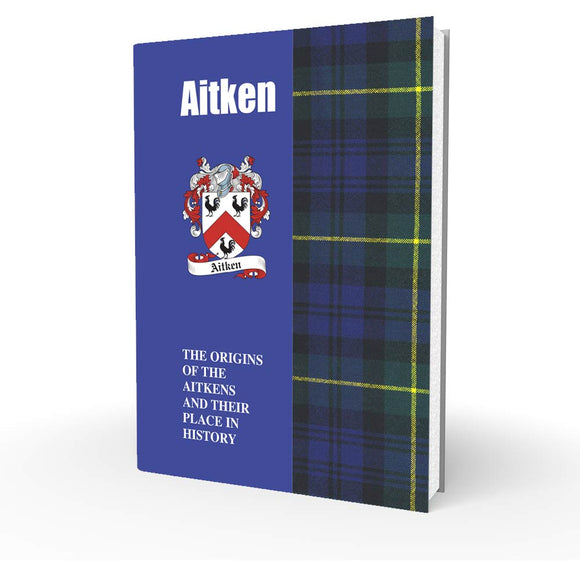 Lang Syne Scottish Clan Crest Tartan Information History Fact Book - Aitken