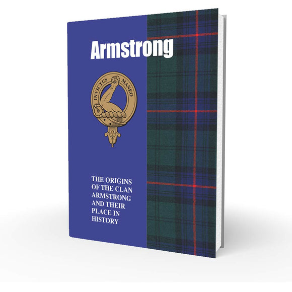 Lang Syne Scottish Clan Crest Tartan Information History Fact Book - Armstrong