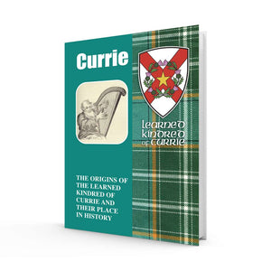 Lang Syne Scottish Clan Crest Tartan Information History Fact Book - Currie