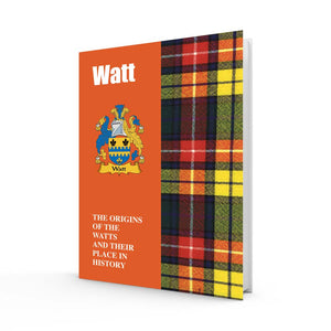 Lang Syne Scottish Clan Crest Tartan Information History Fact Book - Watt