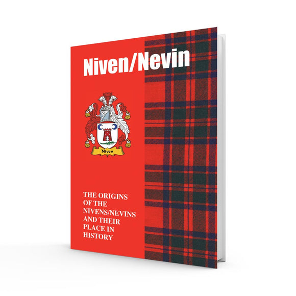 Lang Syne Scottish Clan Crest Tartan Information History Fact Book - Niven