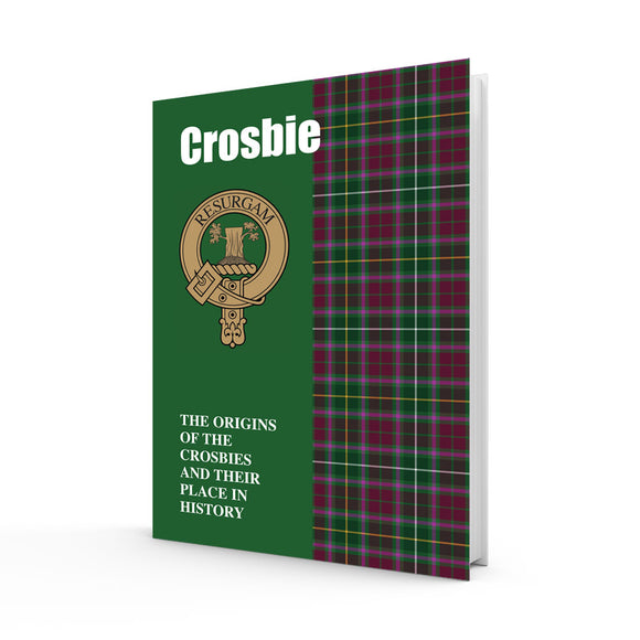 Lang Syne Scottish Clan Crest Tartan Information History Fact Book - Crosbie