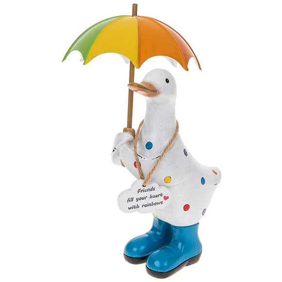 Rainbow Umbrella Brolly Family Duck Friends Fill Your Heart With Rainbows Special Friend Gift