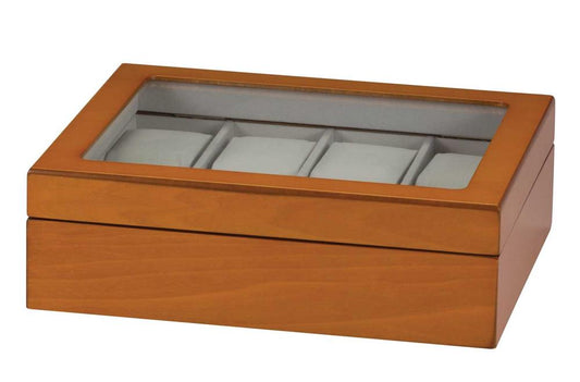 Oak Finish 8 Watch Storage Box