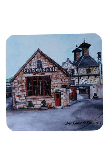 Kimberley Art Hand Painted Watercolour Scottish Distillery Coaster - Glen Garioch