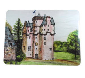 Kimberley Art Hand Painted Watercolour Scottish Castle Placemat - Craigievar Castle
