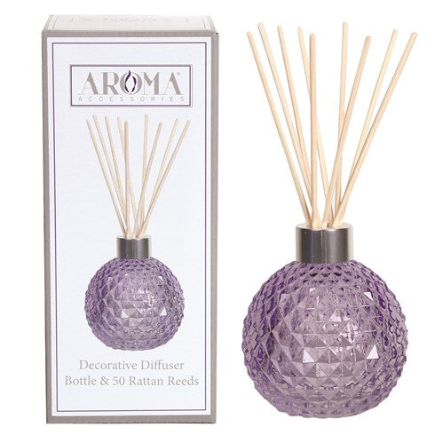 Lilac Lustre Glass Reed Diffuser & 50 Rattan Reeds