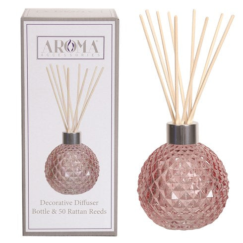Pink Lustre Glass Reed Diffuser & 50 Rattan Reeds