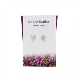 The Silver Studio Scotland Scottish Heather Sterling Silver Stud Earrings Card & Gift Set