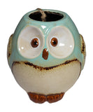 Village Pottery Super Cute Round Owl Pot Large - 3 Colours Available