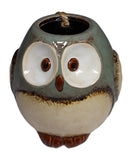 Village Pottery Super Cute Round Owl Pot Large - 3 Colours Available
